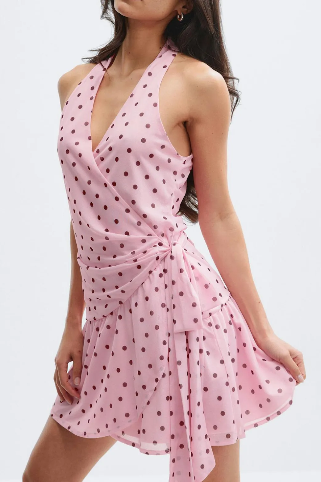 Sheer wrap dress