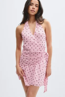 Sheer wrap dress