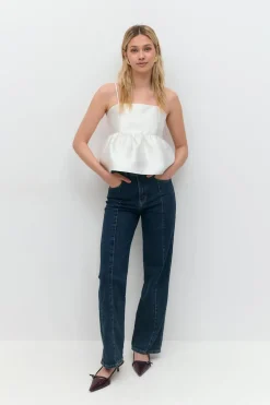 Shiny peplum top