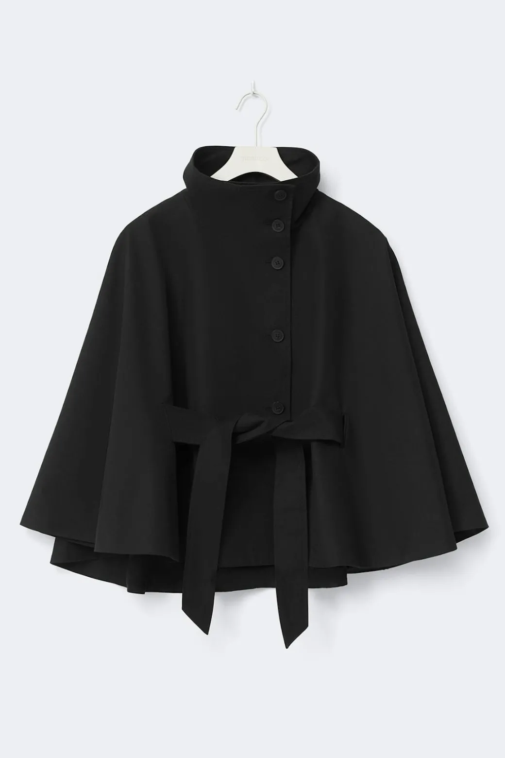Short cape trench jacket