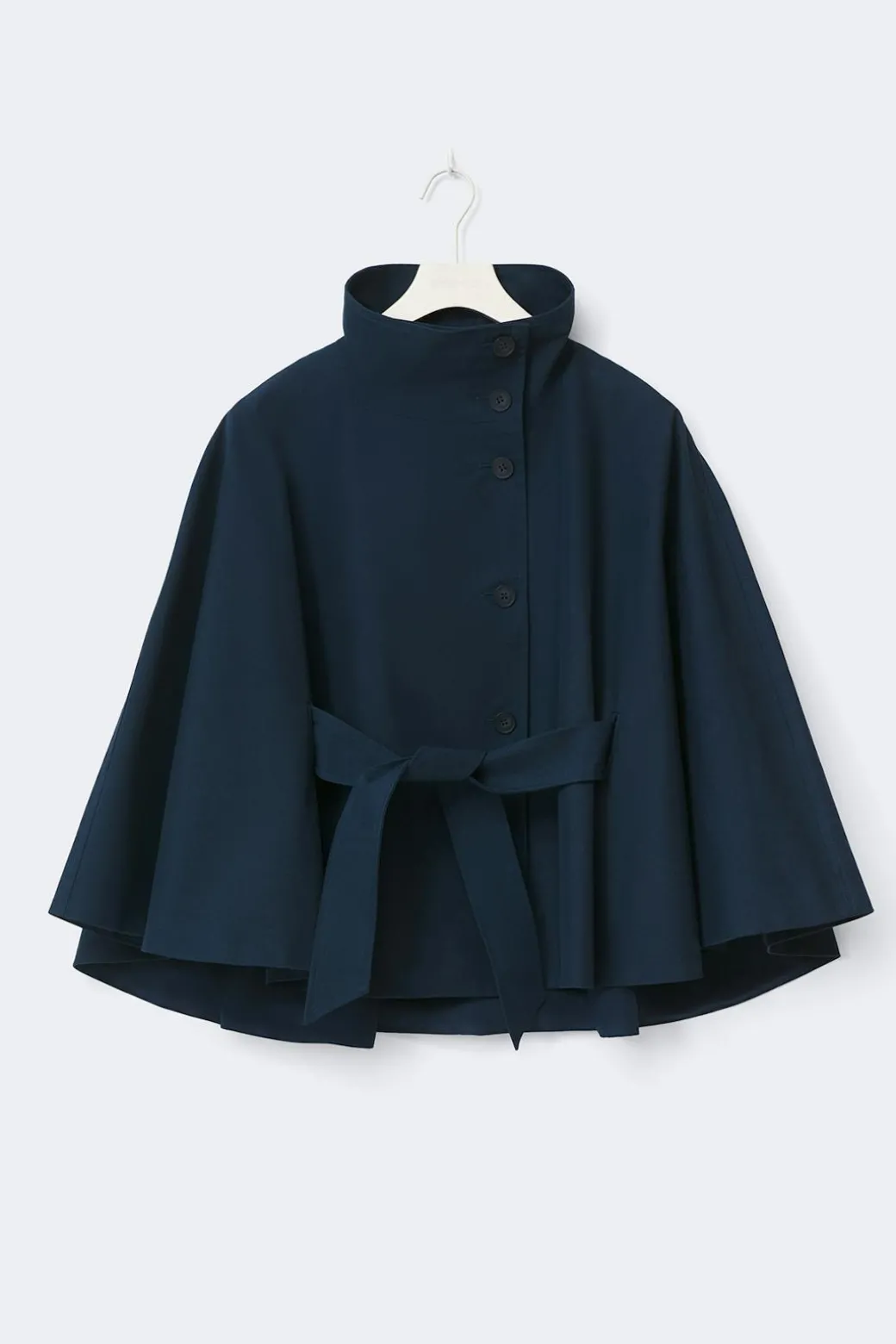 Short cape trench jacket