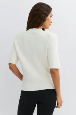 Shoulder pad knitted top