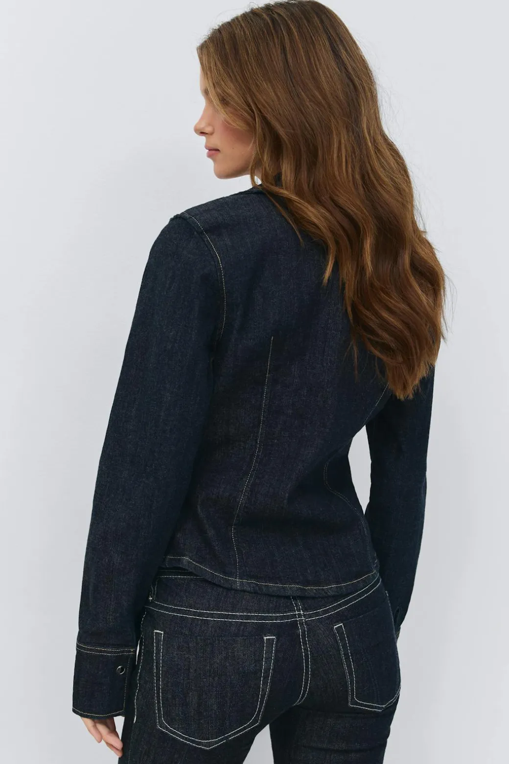 Slim fit denim shirt