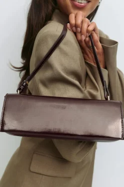 Small patent shoulder bag
