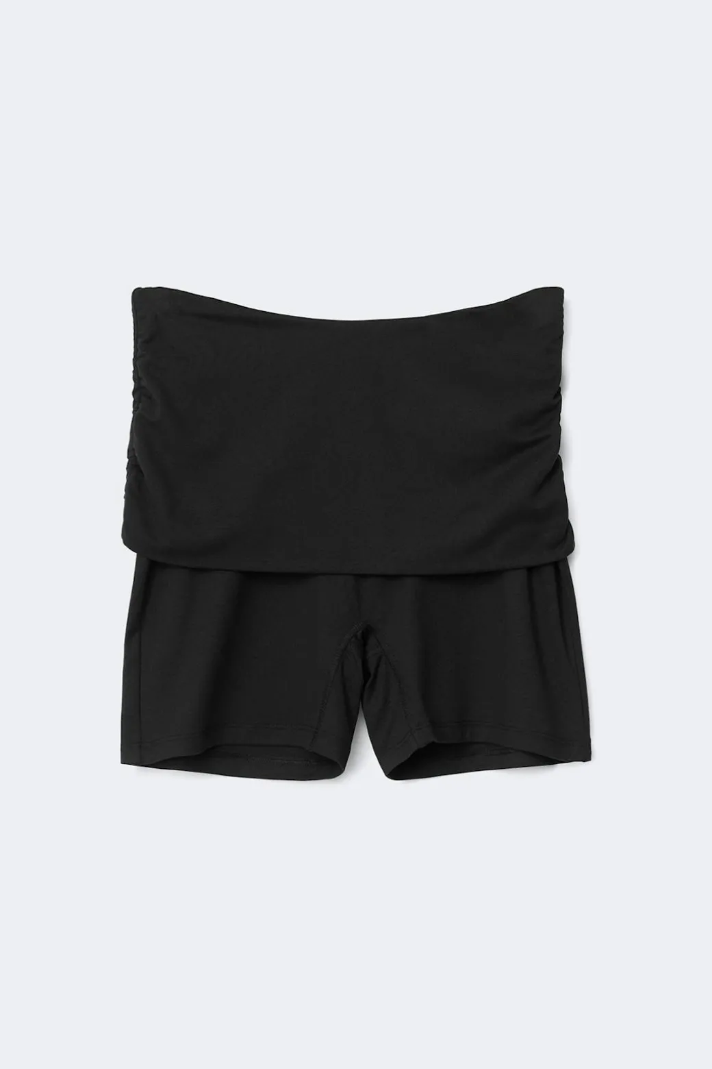 Soft folded yoga shorts