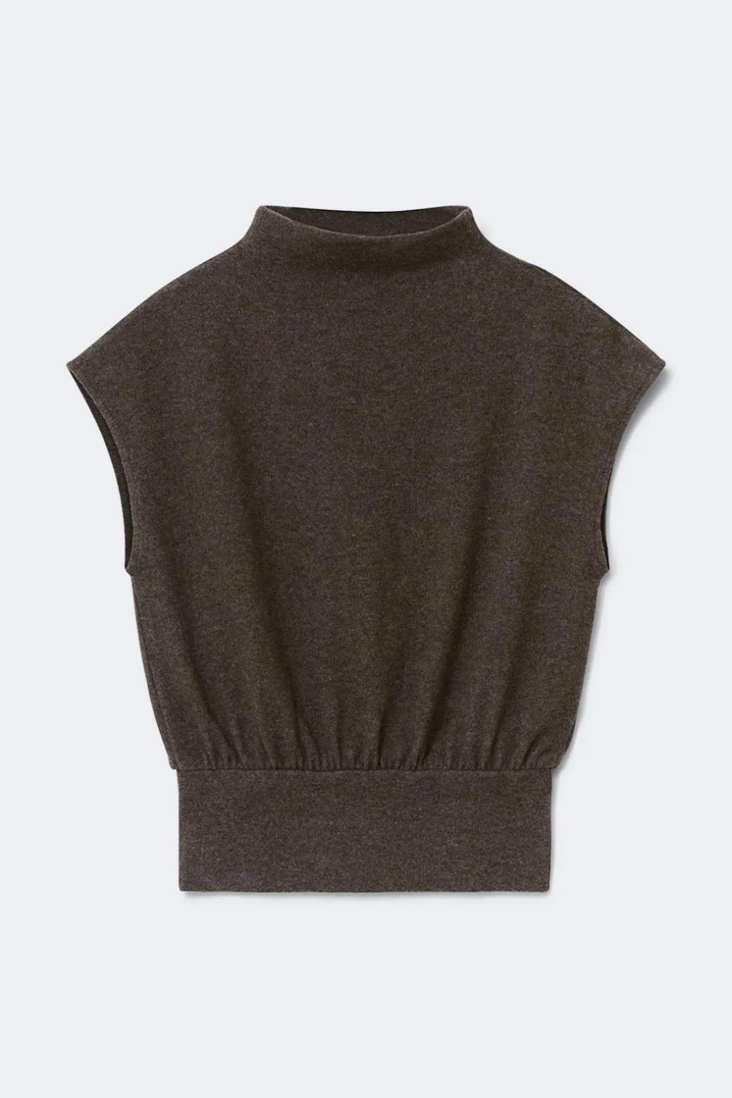 Soft funnel neck top