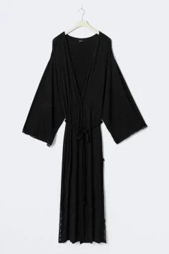 Soft lace loungewear robe