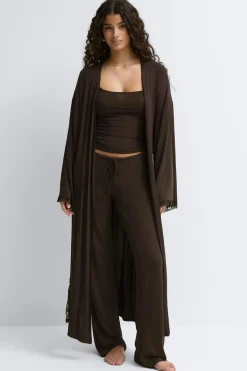 Soft lace loungewear robe