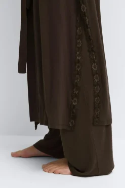 Soft lace loungewear robe
