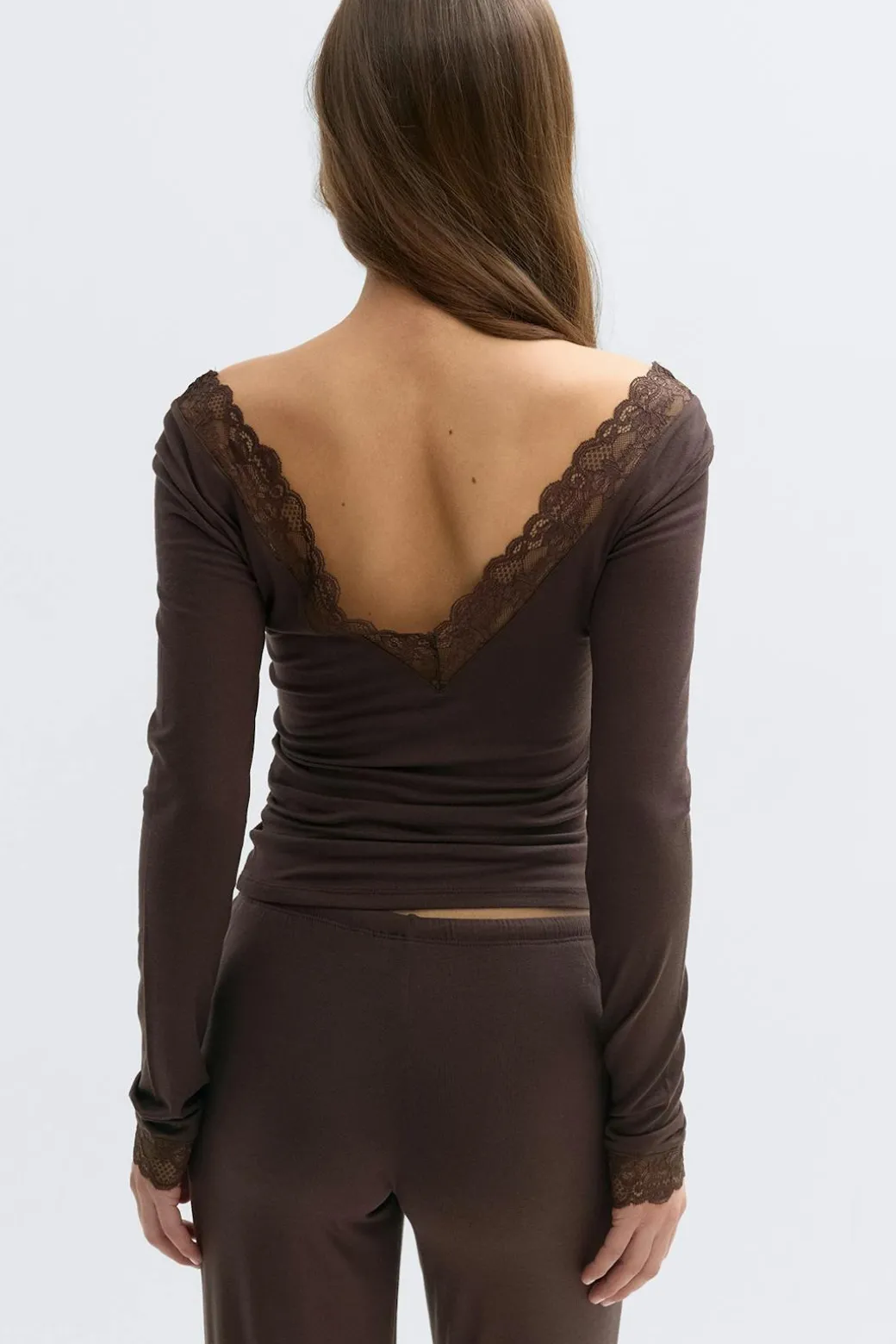 Soft lace loungewear top