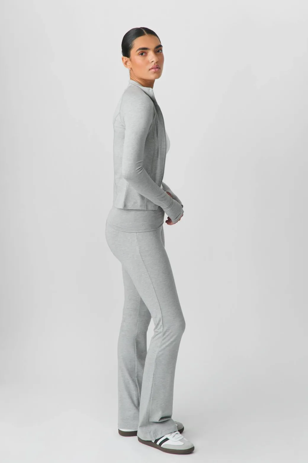 Soft touch folded trouser