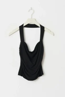 Soft touch halterneck top