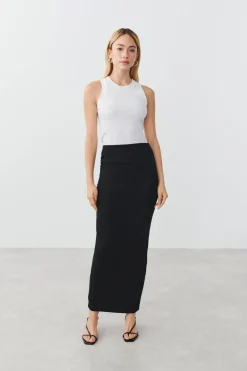 Soft touch ruched skirt
