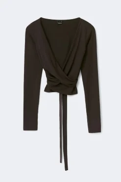 Soft wrap yoga cardigan