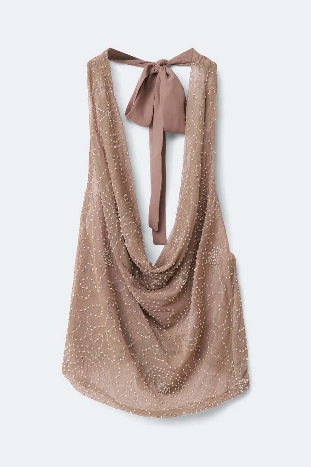 Sparkle cowlneck top