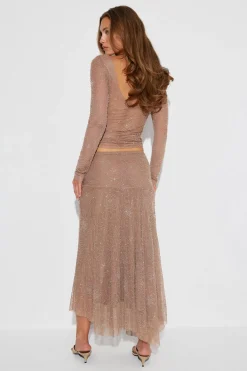 Sparkle midi skirt