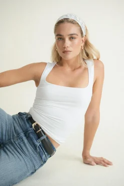 Square neck tank top