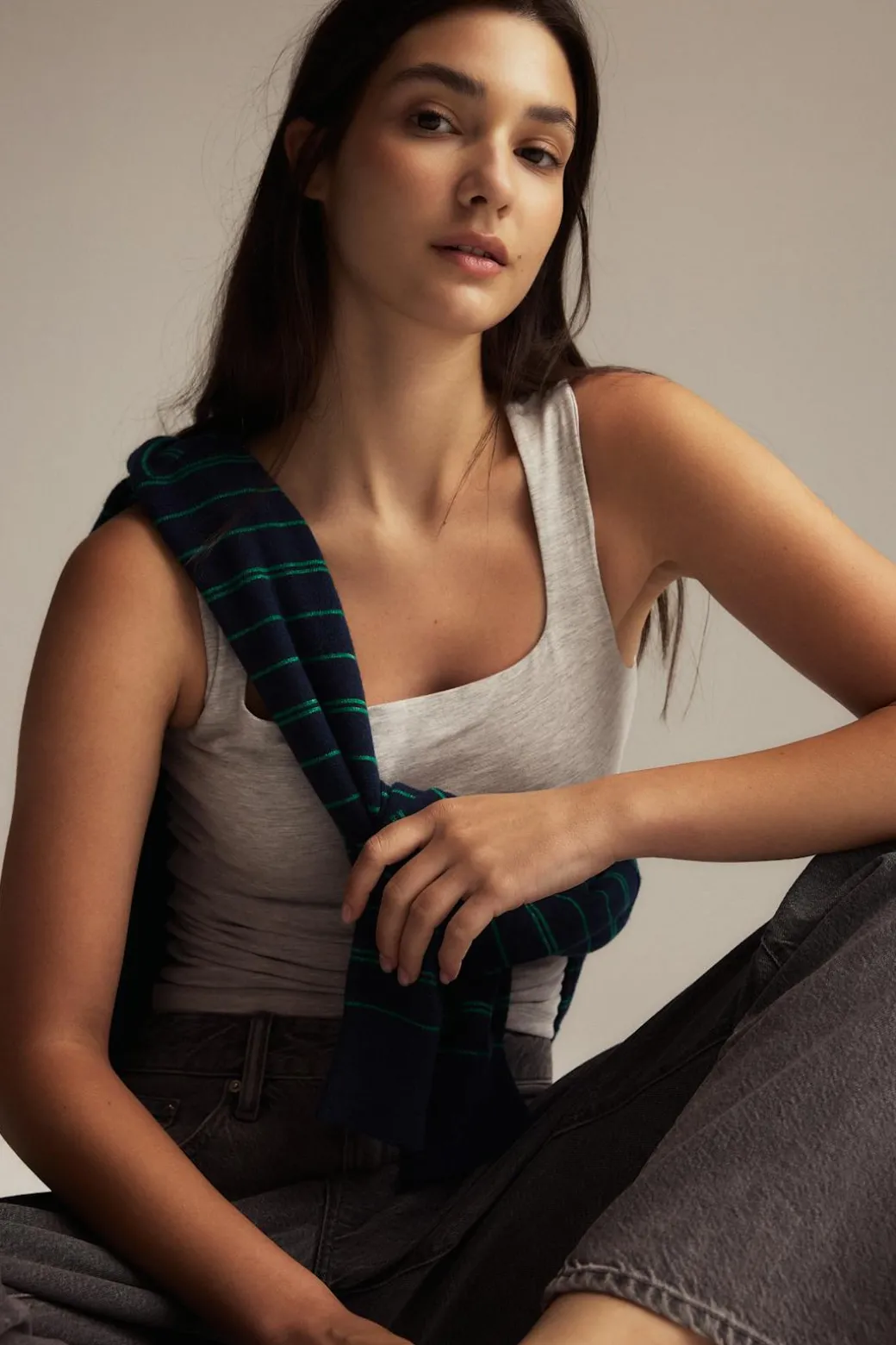 Square neck tank top