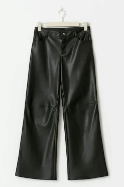Straight pu trousers