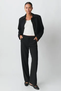 Straight regular trousers