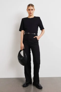 straight tall trousers