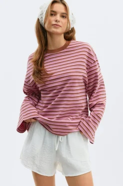 Stripe long sleeve tee