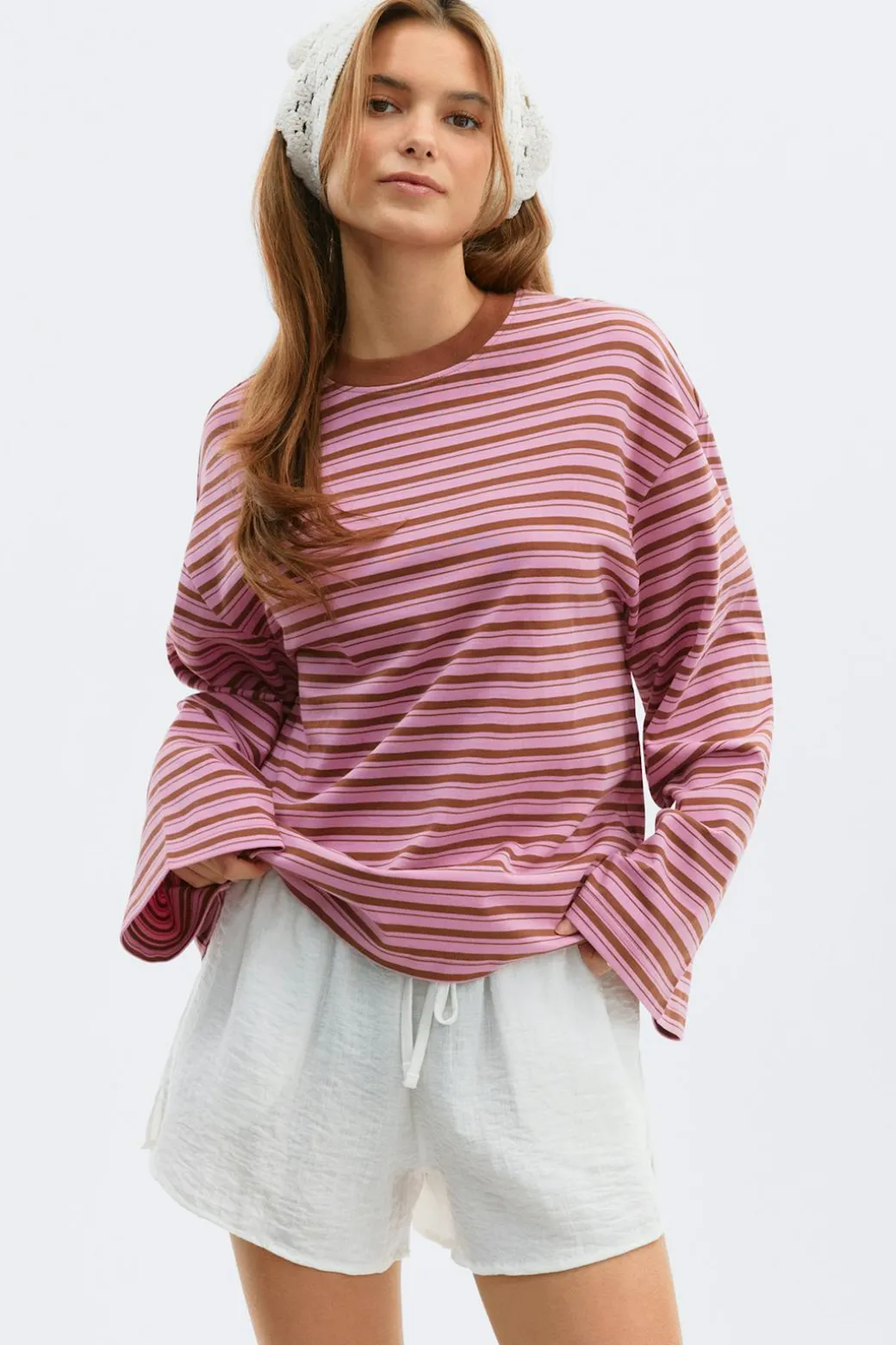 Stripe long sleeve tee