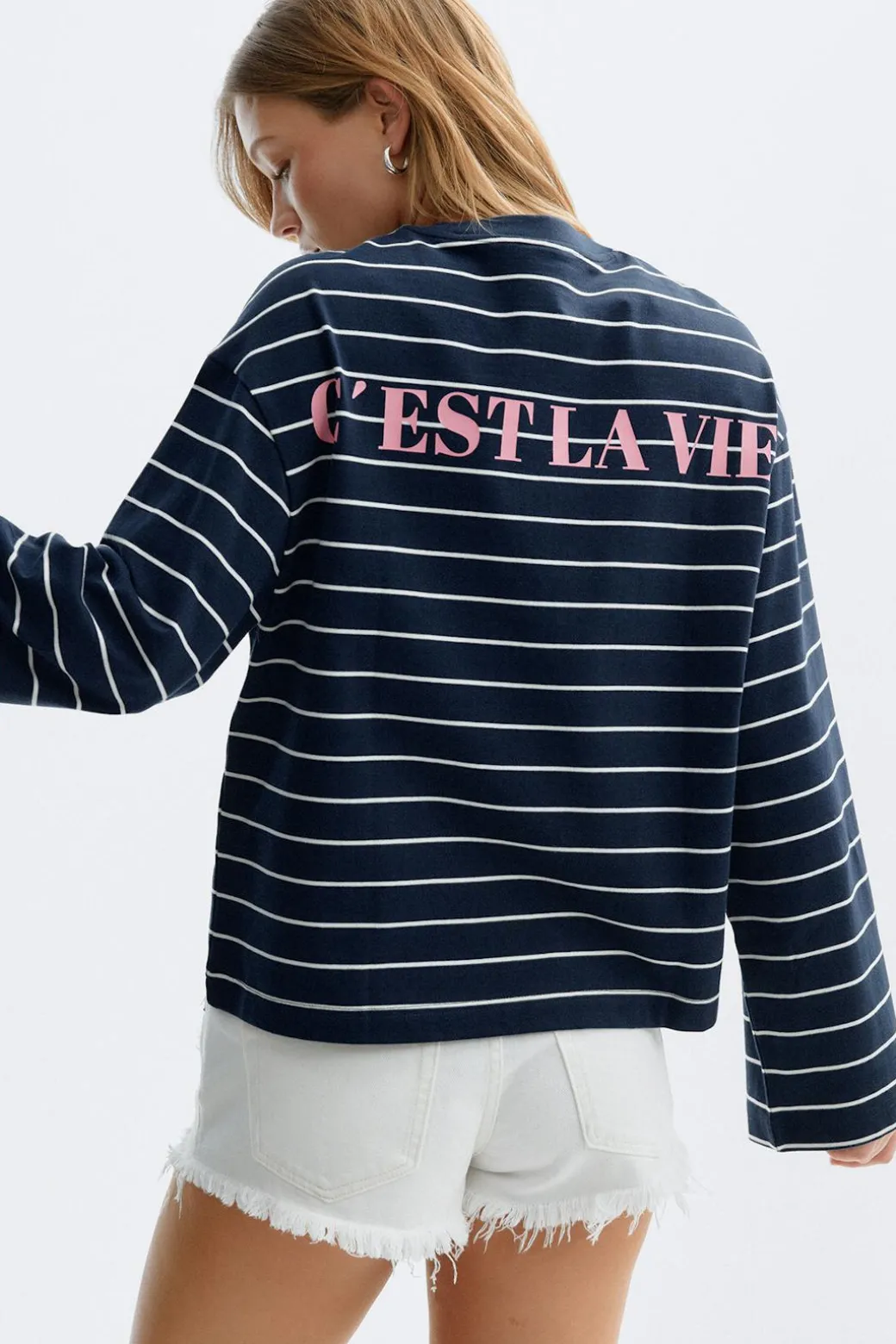 Stripe long sleeve tee