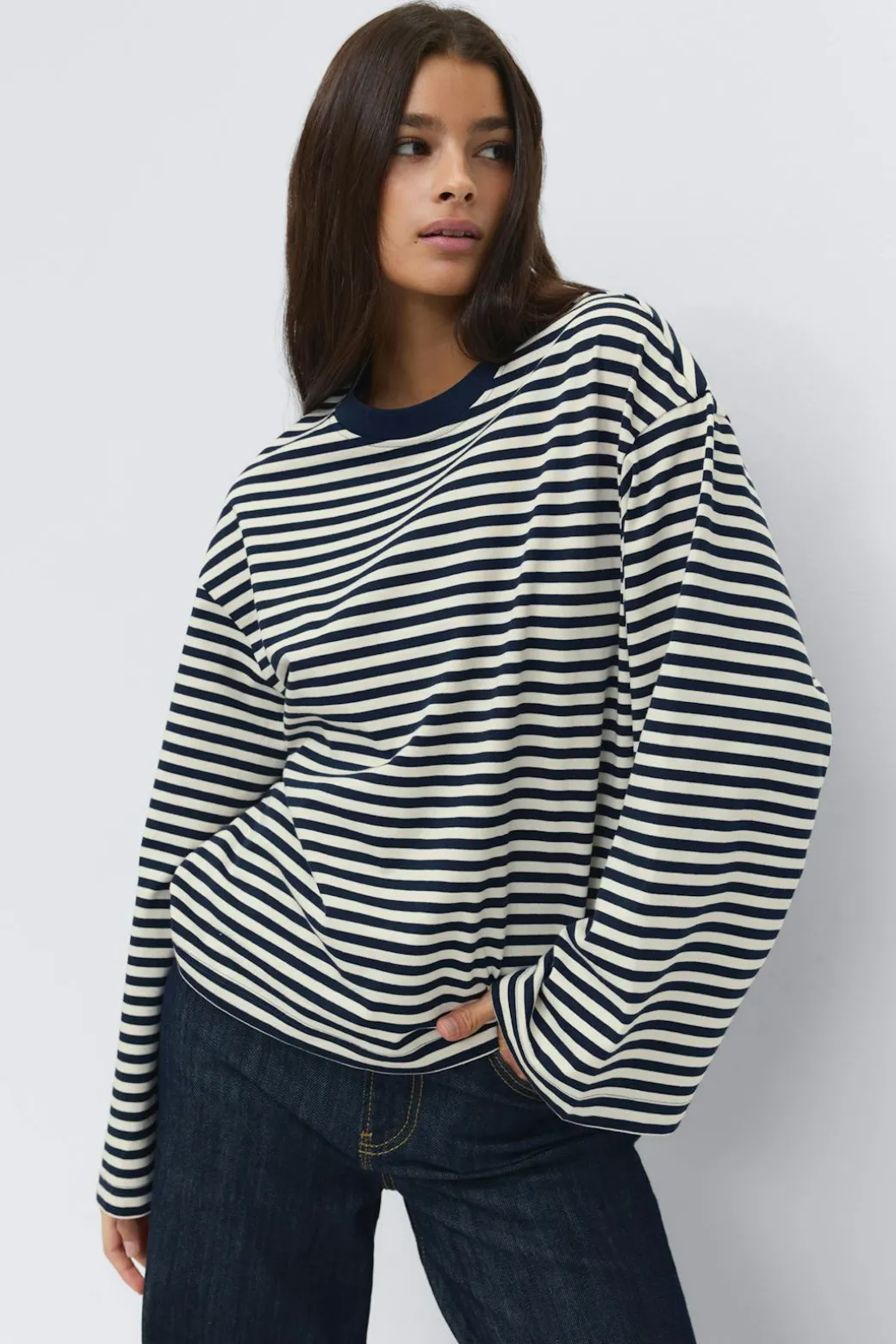 Stripe long sleeve tee