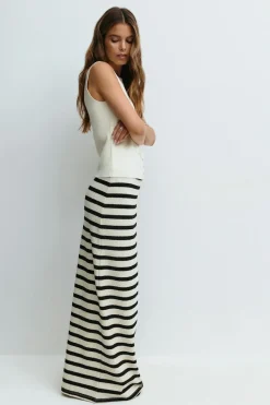 Stripe maxi skirt