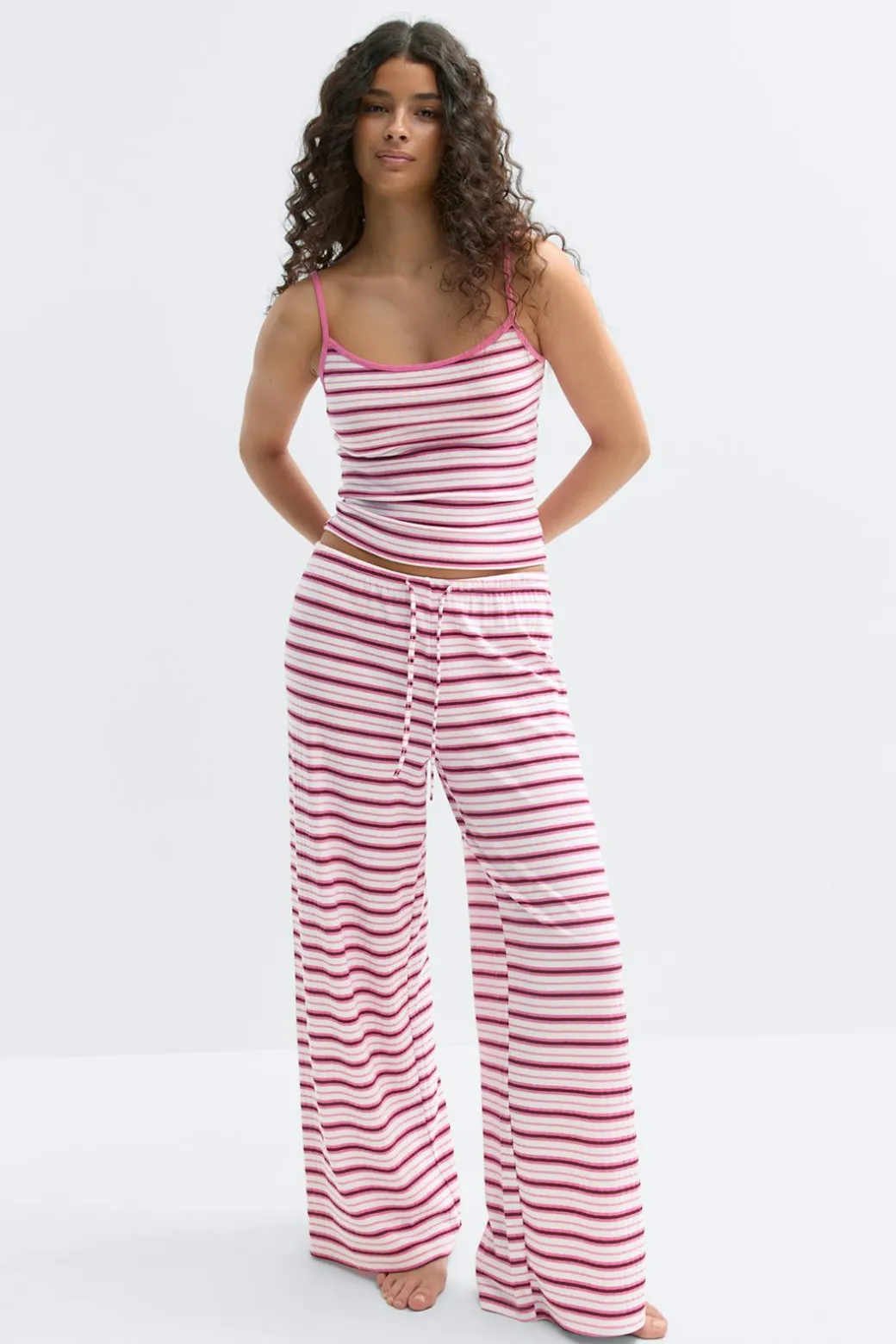 Striped soft trousers