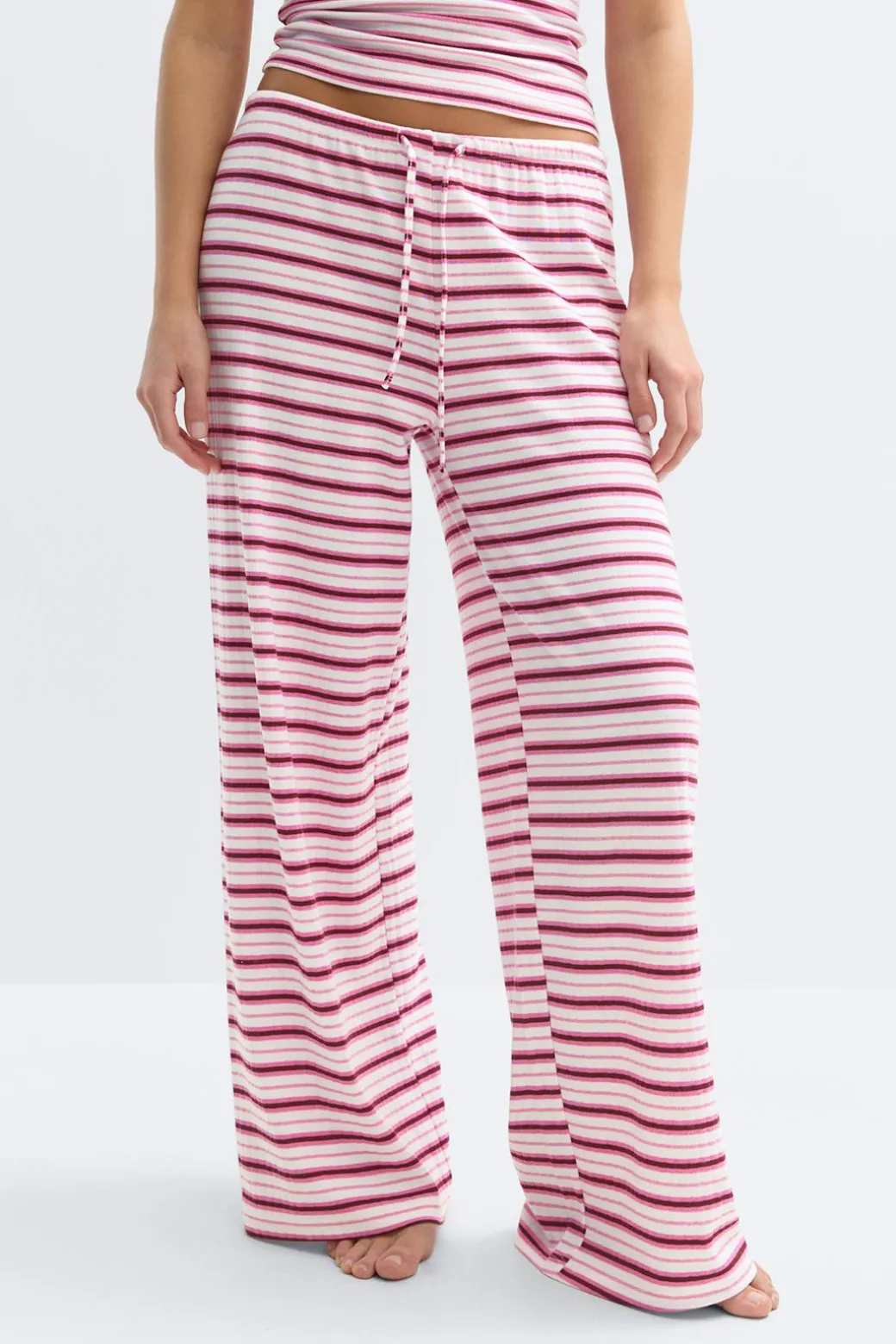 Striped soft trousers