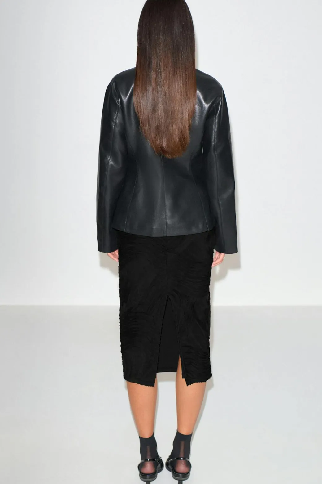 Structured midi skirt