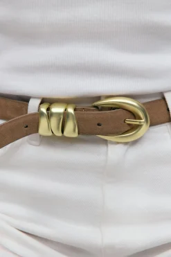 Suede belt