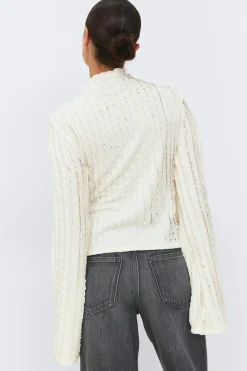 Textured tie detail top