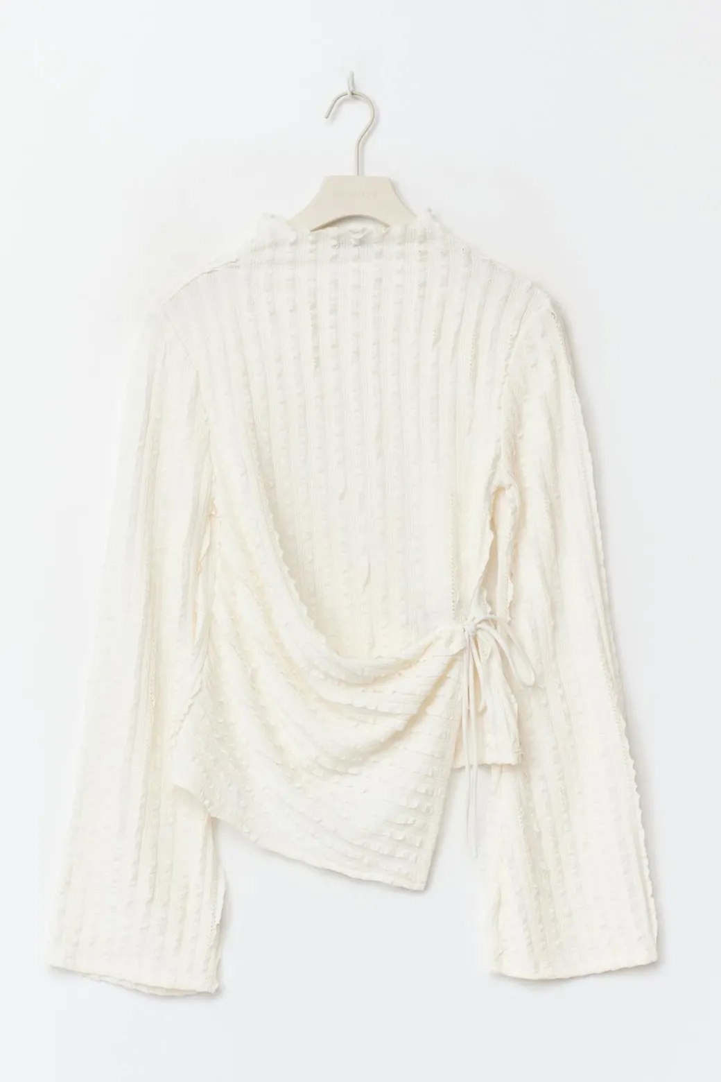 Textured tie detail top