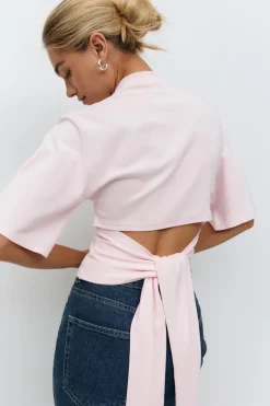 Tie back tee