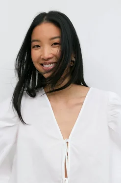 Tie blouse