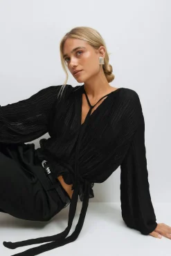 Tie blouse