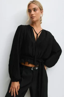 Tie blouse