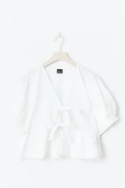 Tie blouse