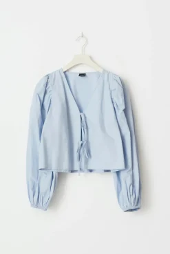 Tie blouse
