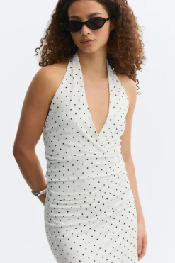 Tie detail halterneck top