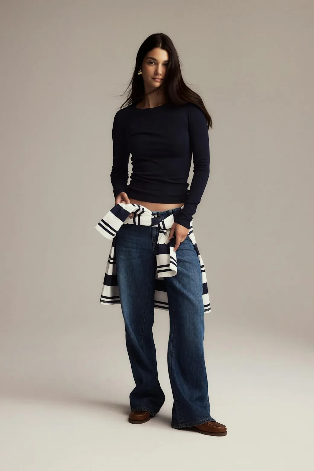 Tight fit long sleeve top