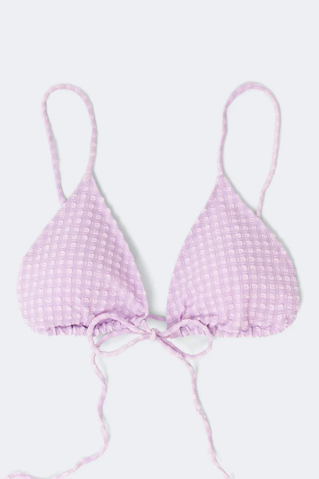Triangle front tie bikini top