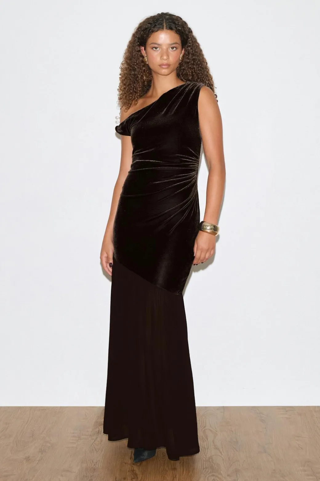 Twisted sheer maxi dress