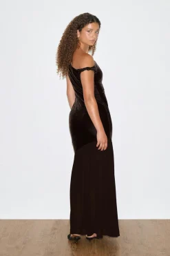 Twisted sheer maxi dress