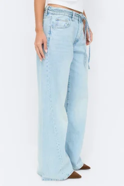 Twisted wide jeans