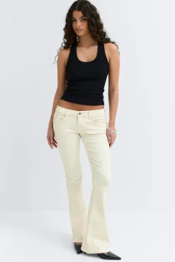 Ultra low bootcut jeans