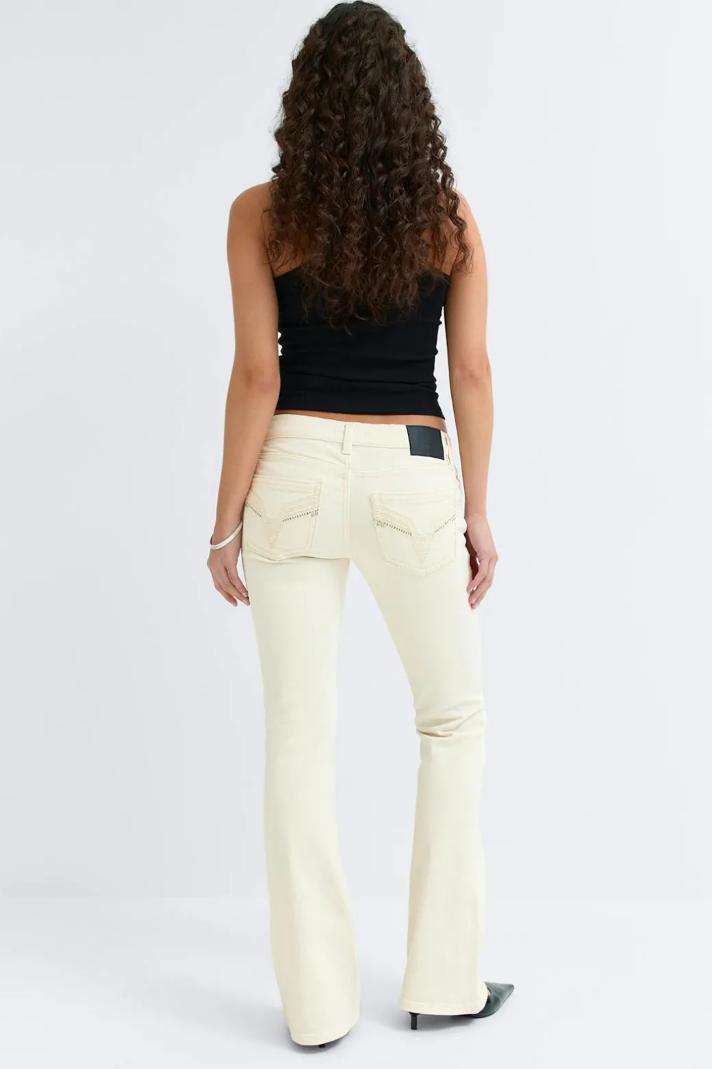 Ultra low bootcut jeans